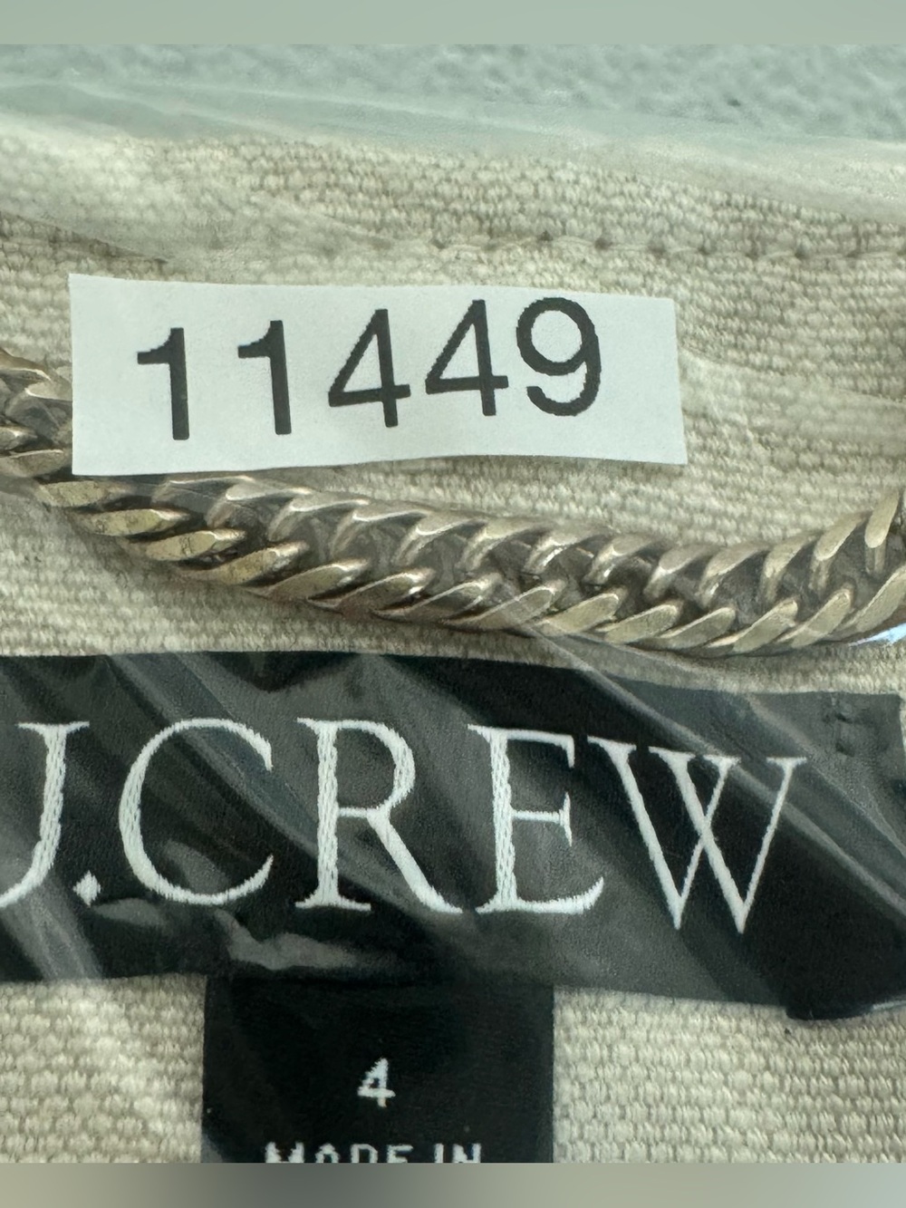 J. Crew Contrast Vest Textured Linen Blend in Dried Wheat Size 4 - Picture 15 of 15